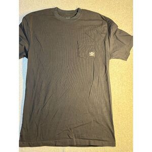 DC Shoes Tee Shirt Men XL Black 100% Cotton Short Sleeve Crew Neck Logo Pullover